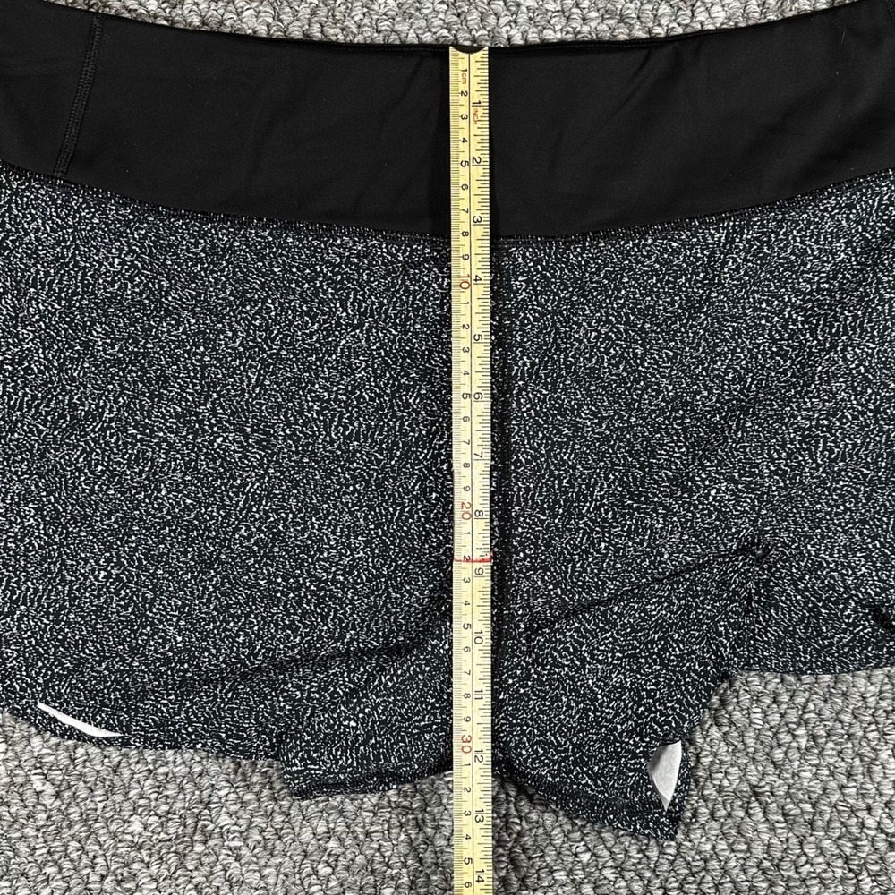 Athleta Run With It 3in Lined Running Shorts Women L Black White - Picture 3 of 6